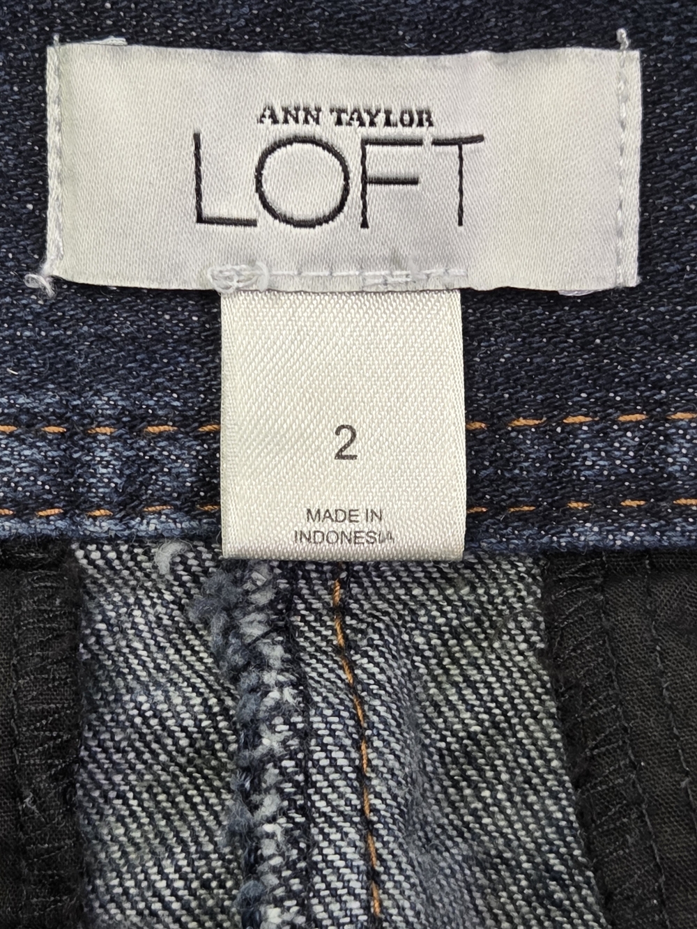 Ann Taylor LOFT Denim Skirt Womens Size 2 Blue Cotton Blend Pockets Short - Picture 8 of 11